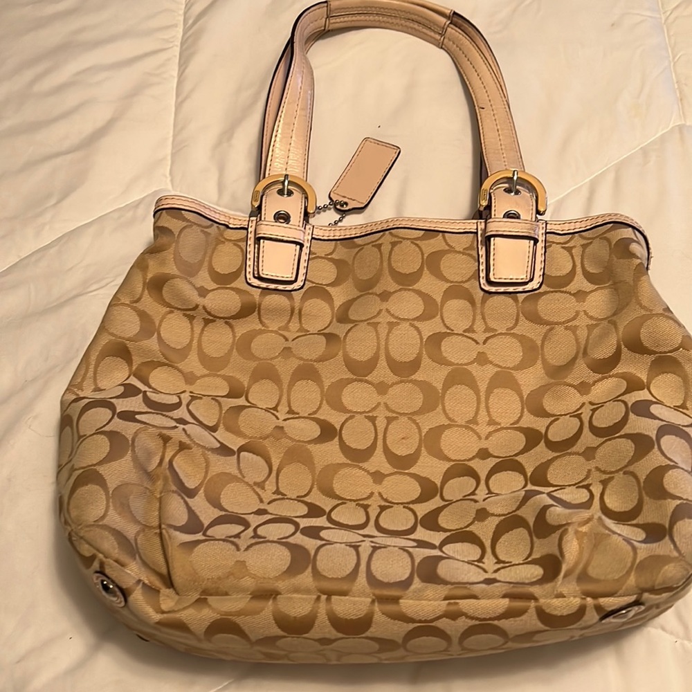 Cream Coach Purse